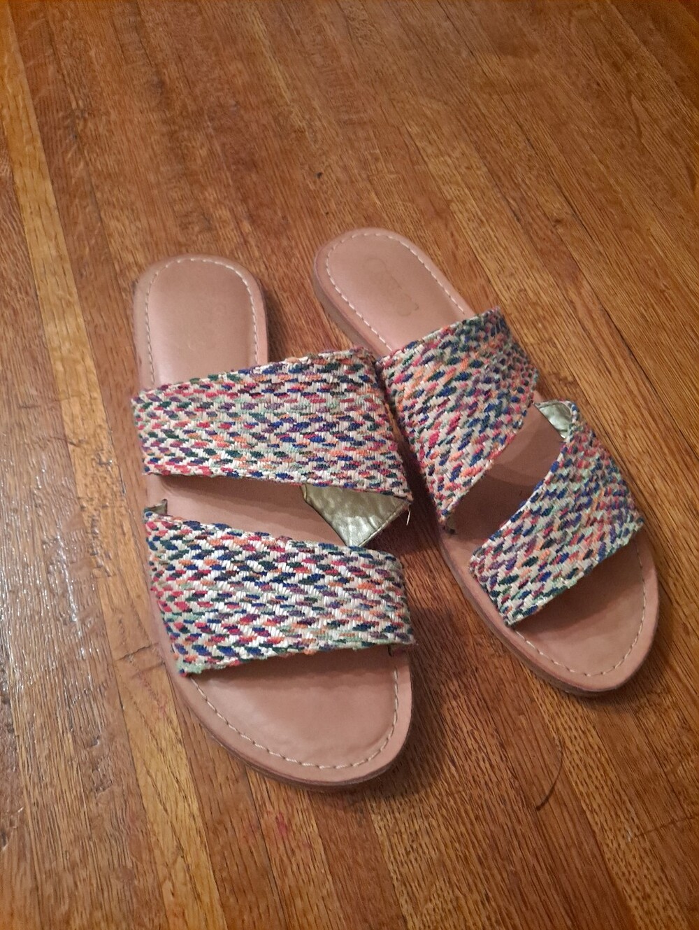 Carlos Santana Woven Multi-Color Slide Sandals for Women